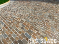 Кварцитовая брусчатка RKS SLATE, варианты цветов и фактур