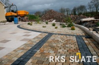 Кварцитовая брусчатка RKS SLATE, варианты цветов и фактур