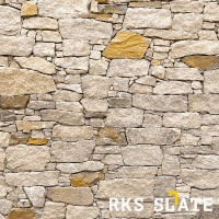 Натуральный камень для фасада RKS SLATE Sesame Yellow Quartz Strips
